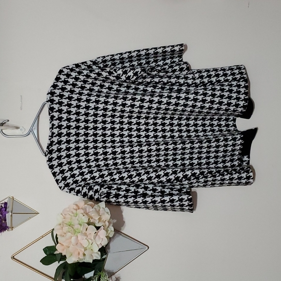 Vintage Joan Rivers Houndstooth Cardigan / Blazer - Picture 5 of 5